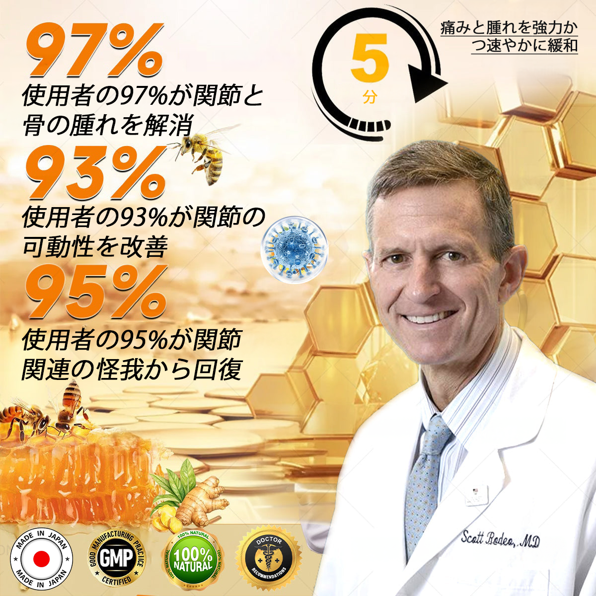WarmFamily® ボツリヌストキシン&蜂毒配合 骨治癒促進鎮痛クリーム🐝